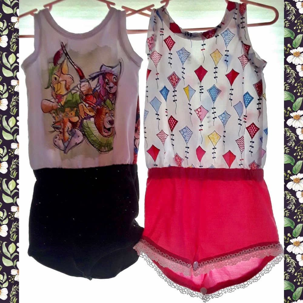 Two Girl’s Rompers, Handmade